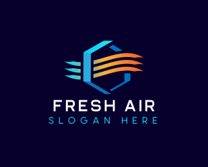 Air Conditioning Wind Airflow  logo design