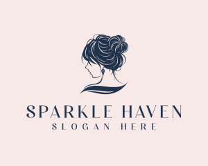 Woman Hairdresser Salon logo design