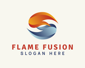 Hot & Cool Temperature logo design