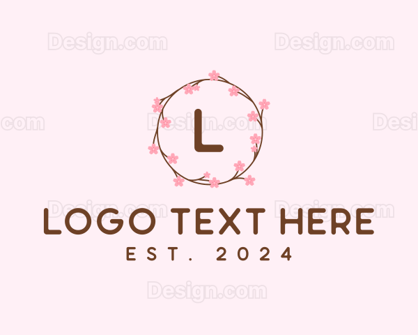 Cherry Blossom Flower Logo