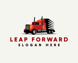 Truck Logistics Forwarding logo design