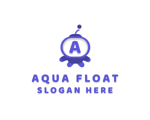 Floating Astronaut Antenna logo design