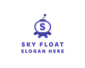 Floating Astronaut Antenna logo design