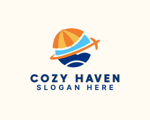 Airplane Holiday Travel logo design