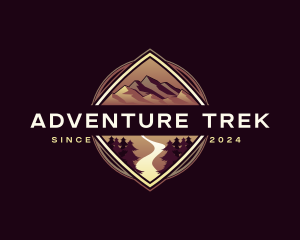 Mountain Trekking Adventure logo design