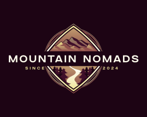 Mountain Trekking Adventure logo design