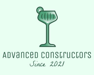 Lime Green Cocktail Drink  logo design