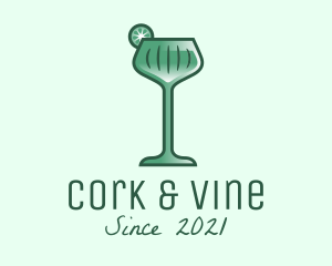 Lime Green Cocktail Drink  logo design