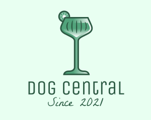 Lime Green Cocktail Drink  logo design