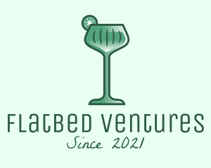 Lime Green Cocktail Drink  logo design