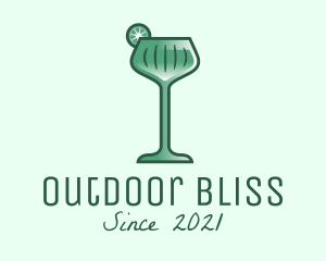 Lime Green Cocktail Drink  logo design