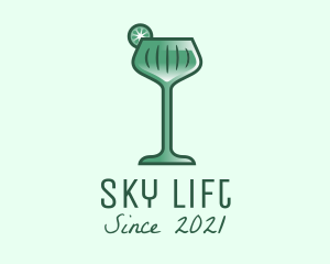 Lime Green Cocktail Drink  logo design