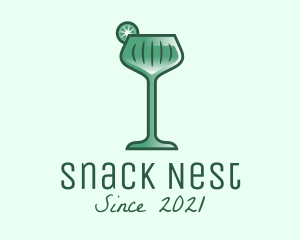 Lime Green Cocktail Drink  logo design