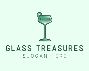 Lime Green Cocktail Drink  logo