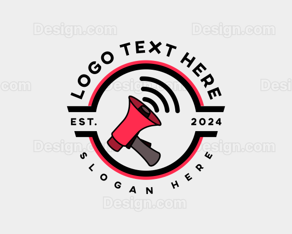 Megaphone Broadcast Speaker Logo