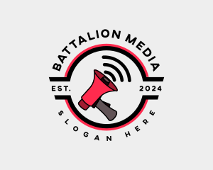 Megaphone Broadcast Speaker logo design