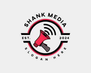 Megaphone Broadcast Speaker logo design