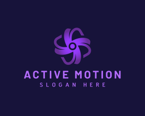 Propeller Motion Fan logo design