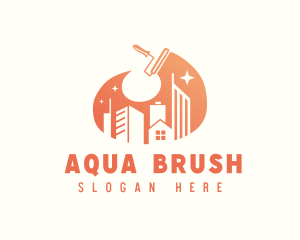 Urban Building Paint Roller logo design