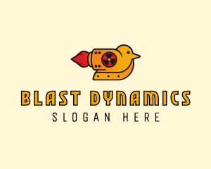 Rocket Powered Duck logo design