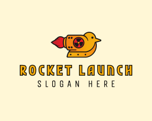 Rocket Powered Duck logo design