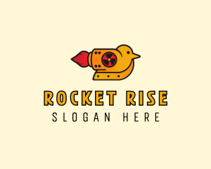 Rocket Powered Duck logo design