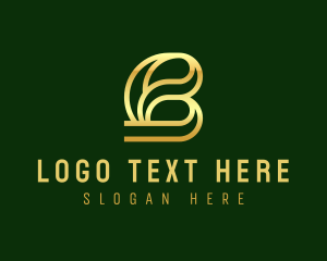 Golden Finance Company Letter B logo design