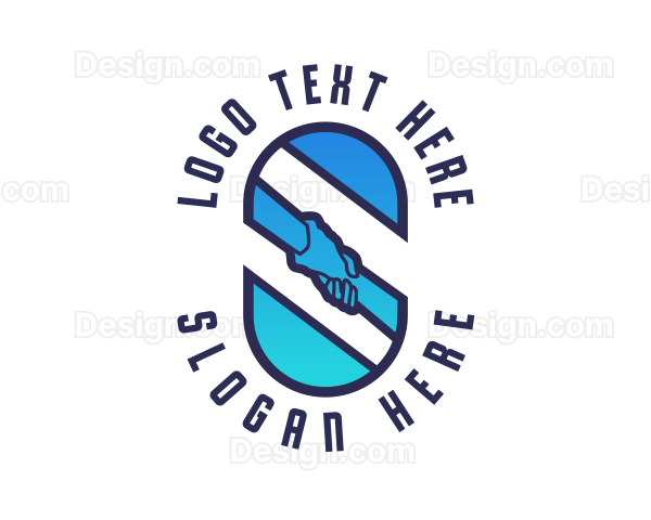 Helping Hand Letter S Logo