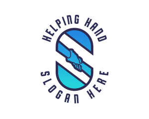 Helping Hand Letter S logo