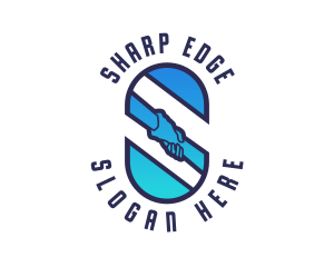 Helping Hand Letter S logo design