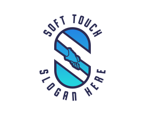 Helping Hand Letter S logo design