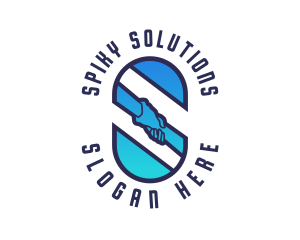 Helping Hand Letter S logo design