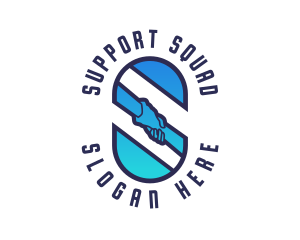 Helping Hand Letter S logo