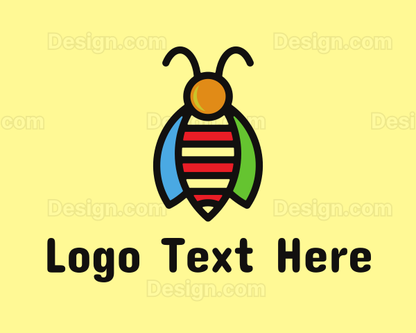 Tropical Bee Insect Bug Logo