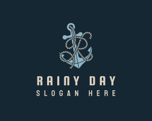 Marine Anchor Rope Letter R logo design