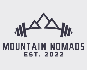 Barbell Mountain Peak logo design