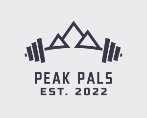 Barbell Mountain Peak logo design