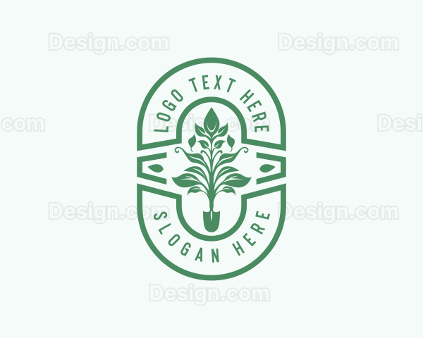 Shovel Plant Gardening Logo