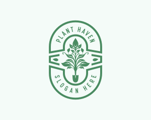 Shovel Plant Gardening logo design