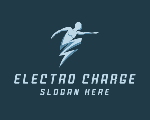 Energy Bolt Human logo design