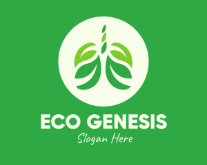 Green Eco Lungs logo design