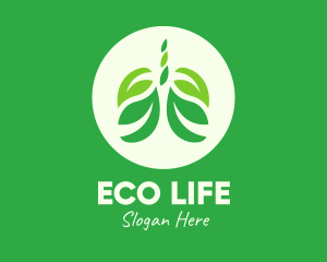 Green Eco Lungs logo design