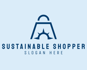 Shopping Bag Compass logo design