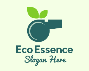 Eco Leaf Whistle  logo design