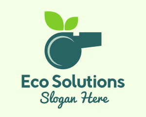 Eco Leaf Whistle  logo design