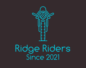 Blue Motorcycle Racer logo design