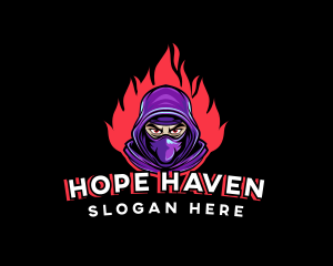 Fire Ninja Hoodie Gaming Logo