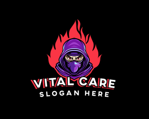 Fire Ninja Hoodie Gaming logo
