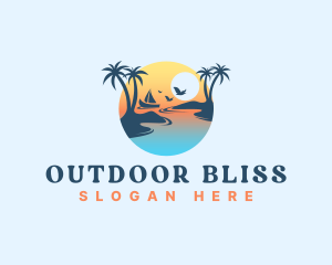 Summer Vacation Island logo design