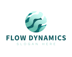 Abstract Flow Globe logo design